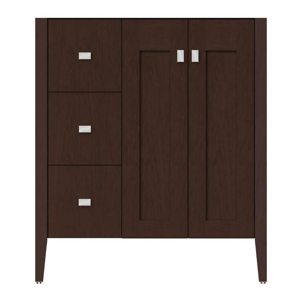 30 X 19 X 34.5 Newhalem Vanity Slab Choc Cherry Lh
