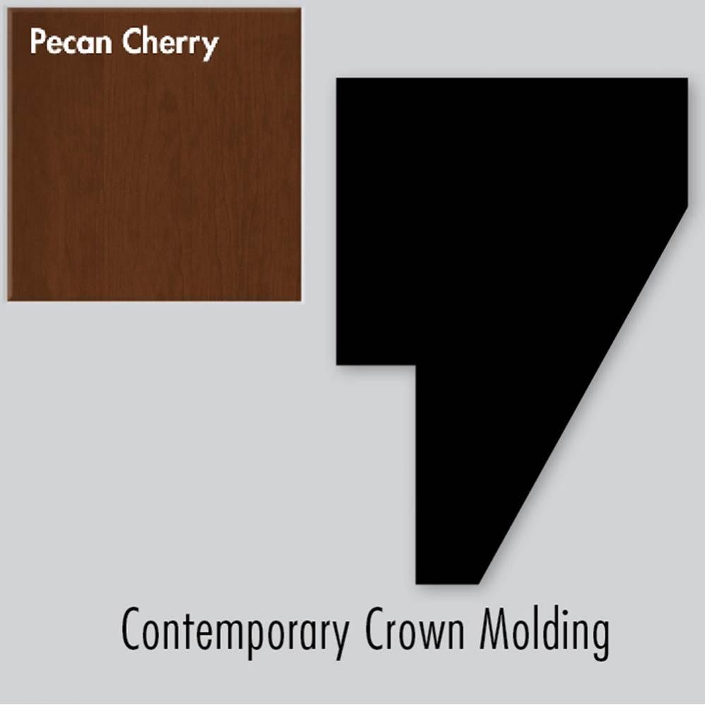 1.75 X 1.25 X 72 Contemp Crown Strip Pecan Cherry