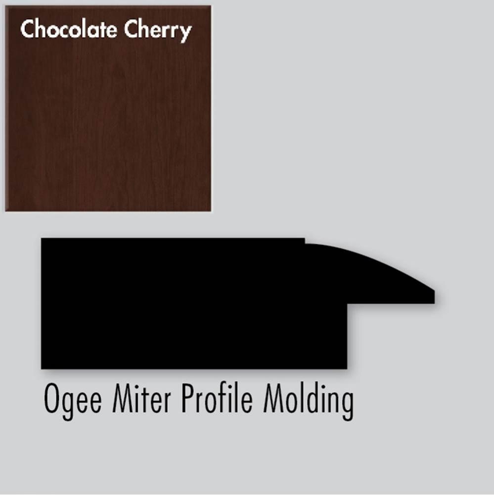 2.25 X .75 X 72 Molding Ogee Miter Choc Cherry