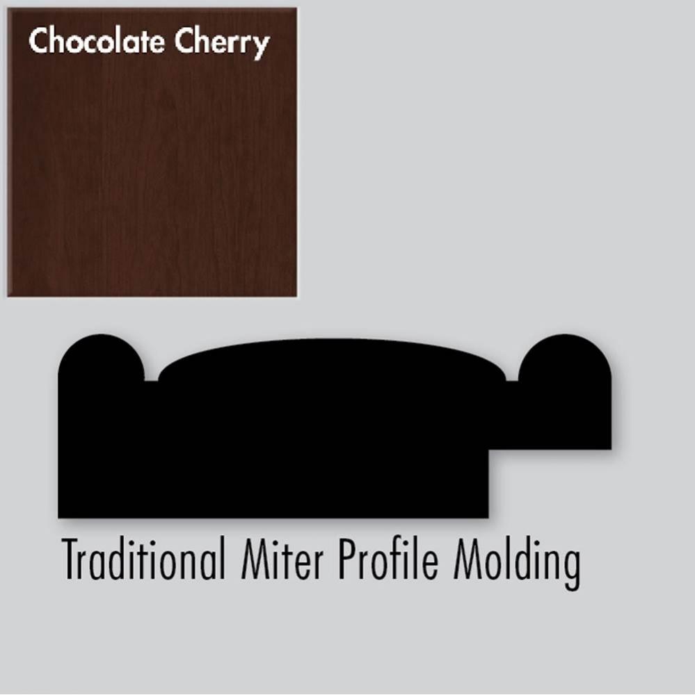 2.25 X .75 X 72 Molding Miter Choc Cherry