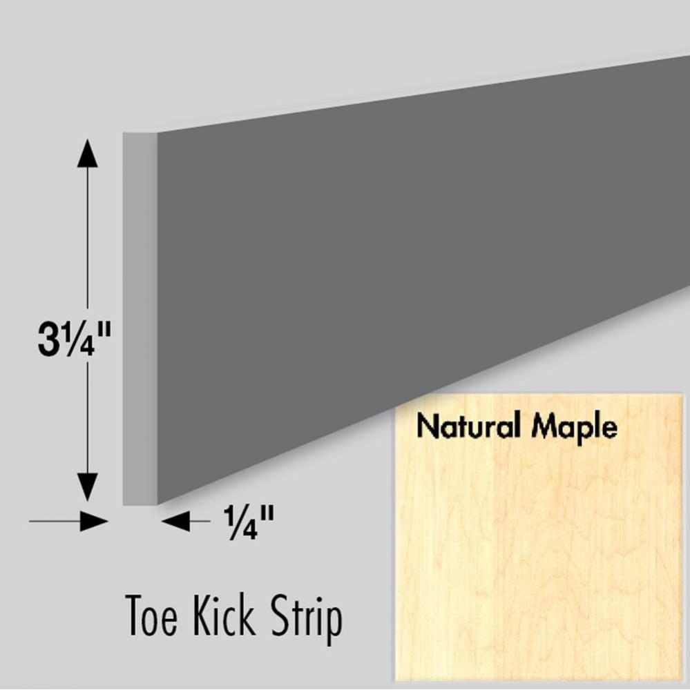 3.25 X .25 X 84 Toe Kick Strip Nat Maple
