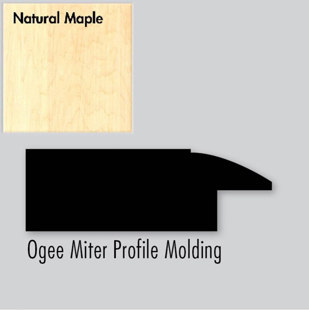 2.25 X .75 X 72 Molding Ogee Miter Nat Maple