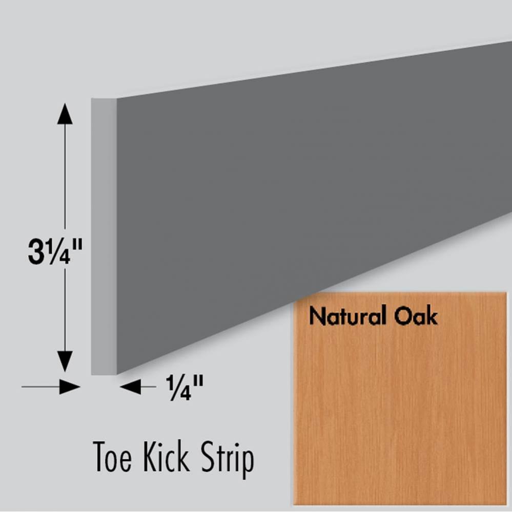 3.25 X .25 X 84 Toe Kick Strip Nat Oak