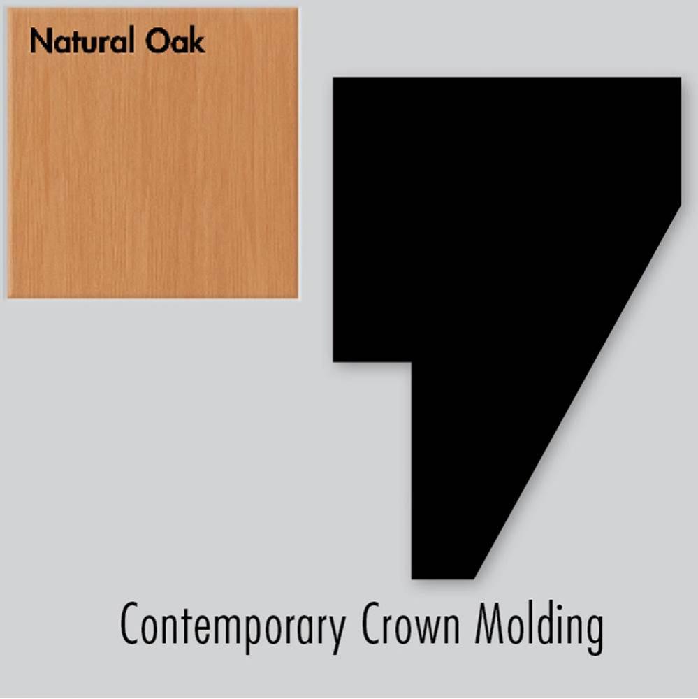 1.75 X 1.25 X 72 Contemp Crown Strip Nat Oak
