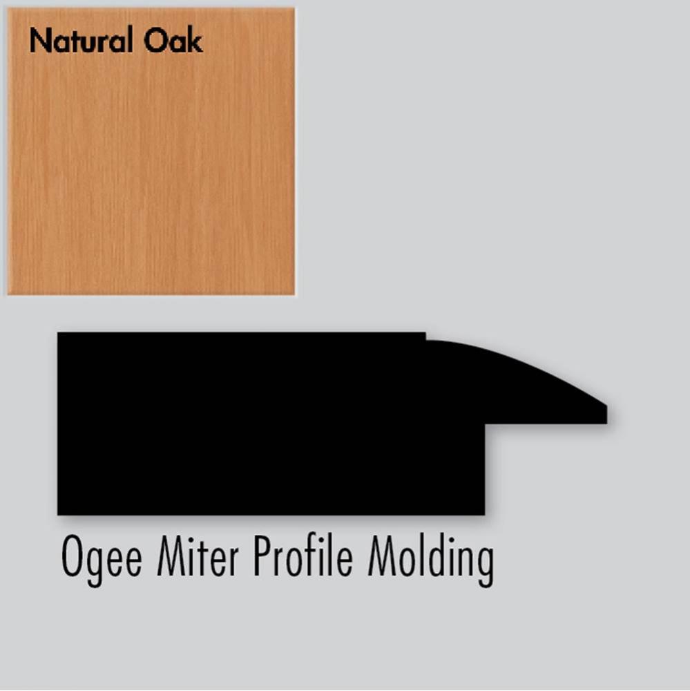 2.25 X .75 X 72 Molding Ogee Miter Nat Oak