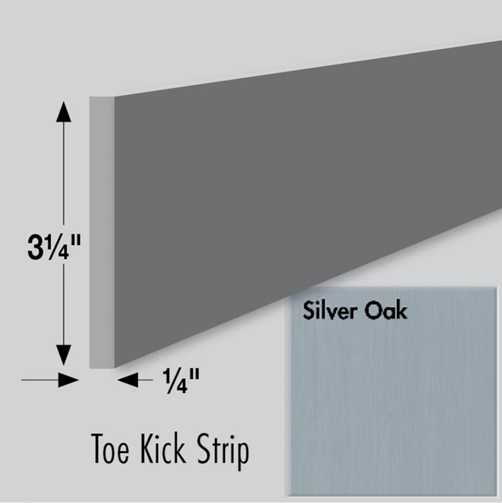 3.25 X .25 X 84 Toe Kick Strip Silver Oak