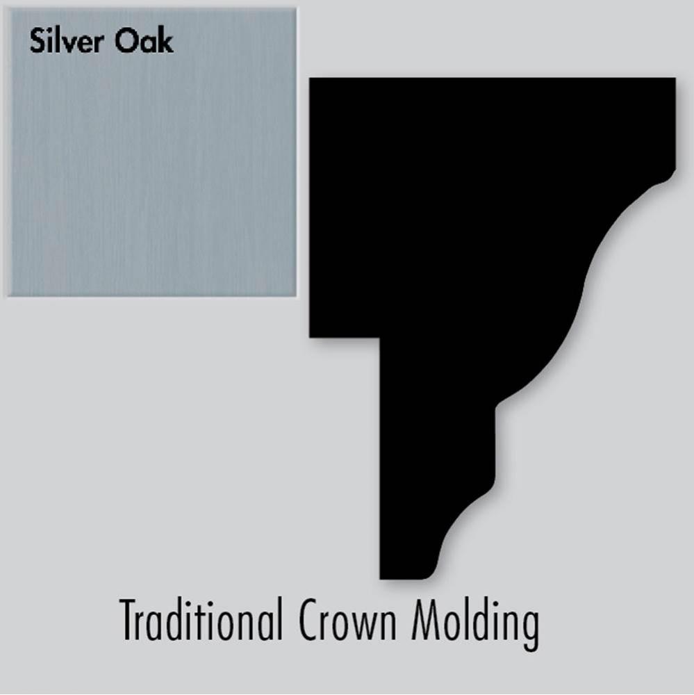 2 X 1.25 X 72 Traditional Crown Strip Silver Oak