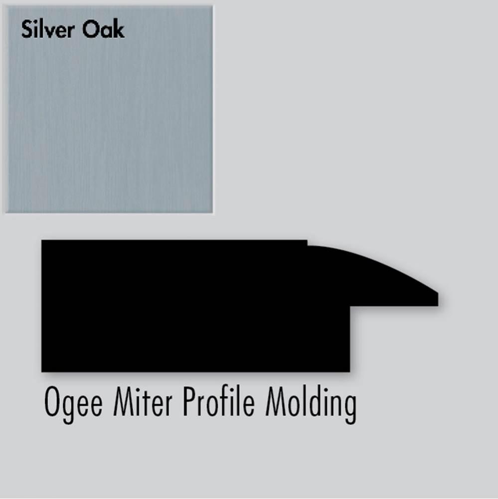 2.25 X .75 X 72 Molding Ogee Miter Silver Oak