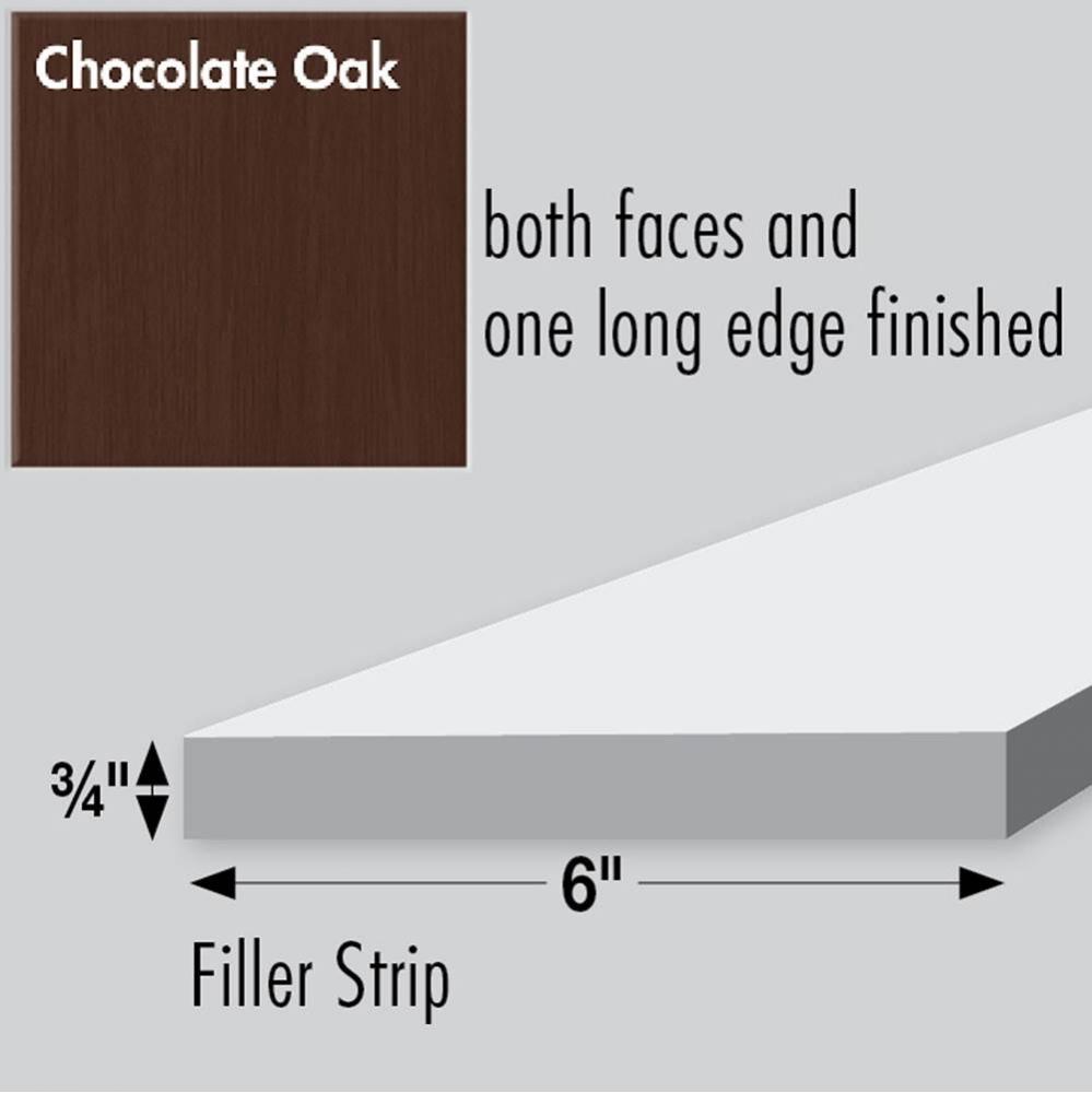 6 X .75 X 84 Filler Strip Choc Oak