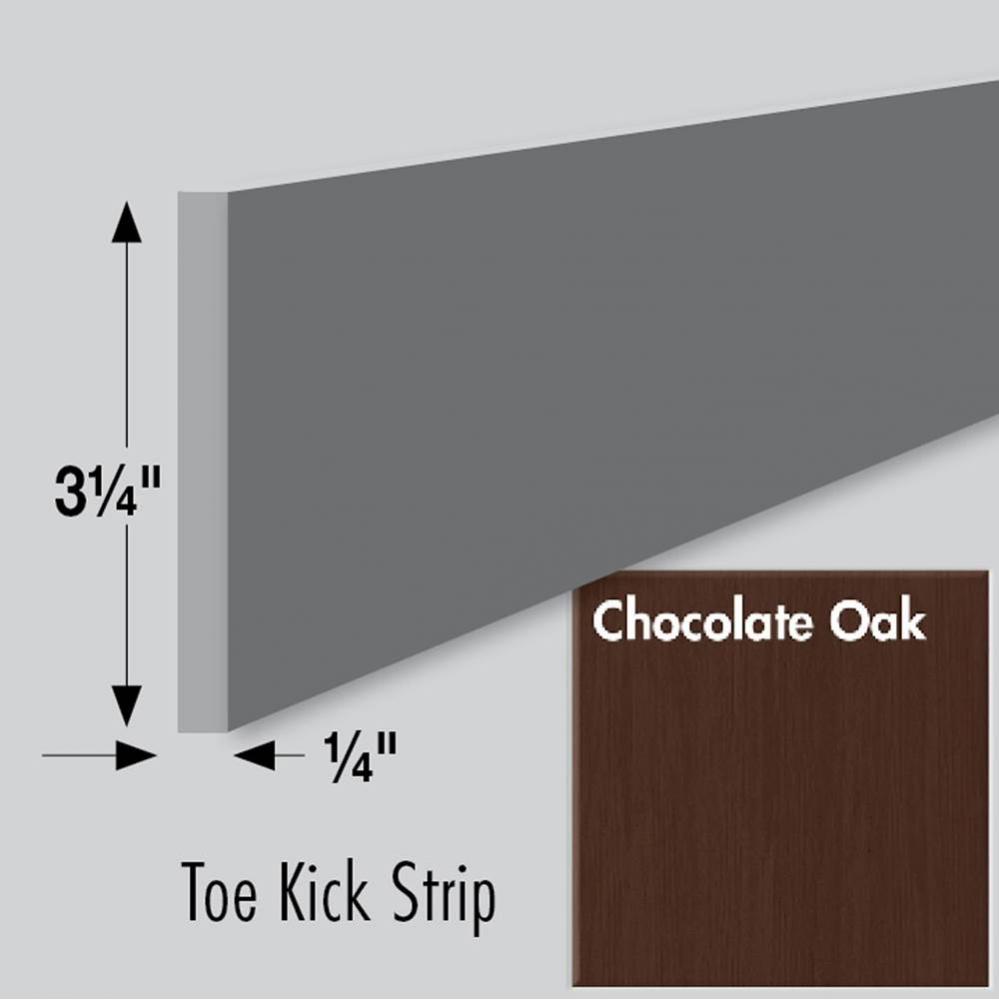 3.25 X .25 X 84 Toe Kick Strip Choc Oak