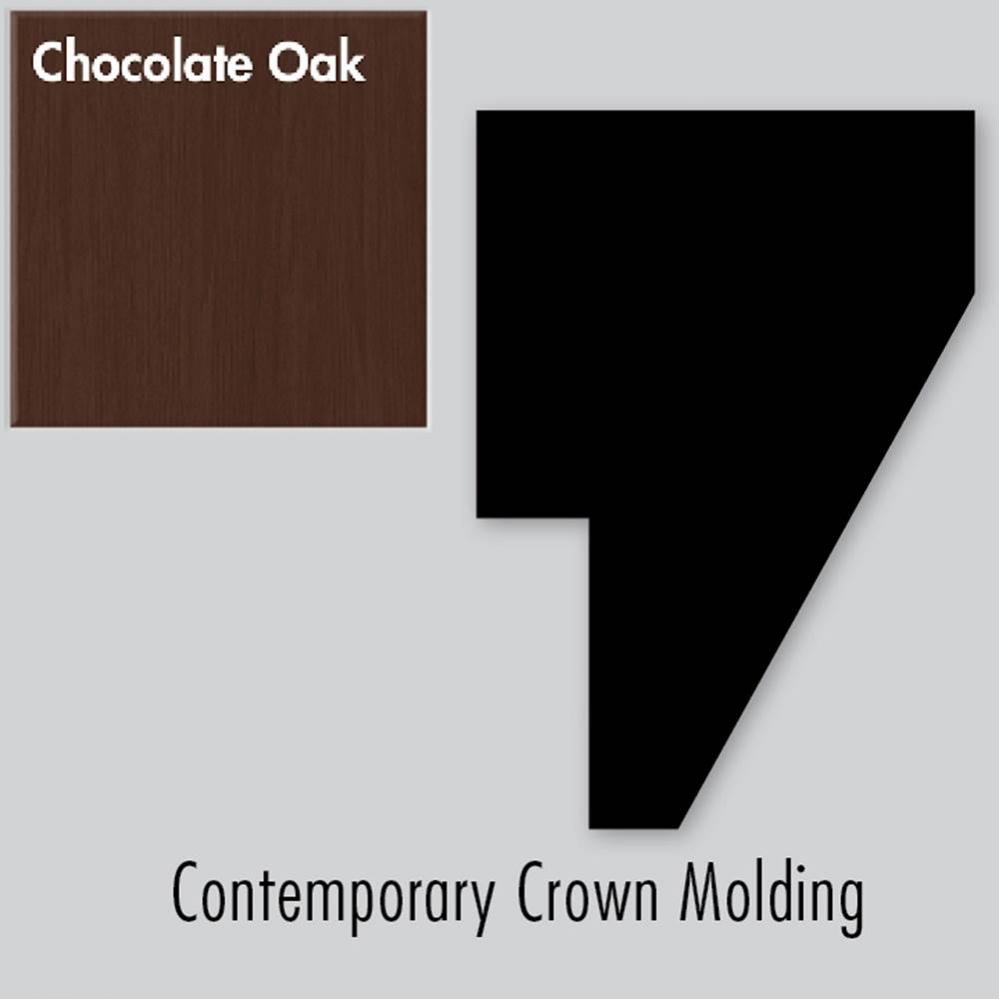 1.75 X 1.25 X 72 Contemp Crown Strip Choc Oak