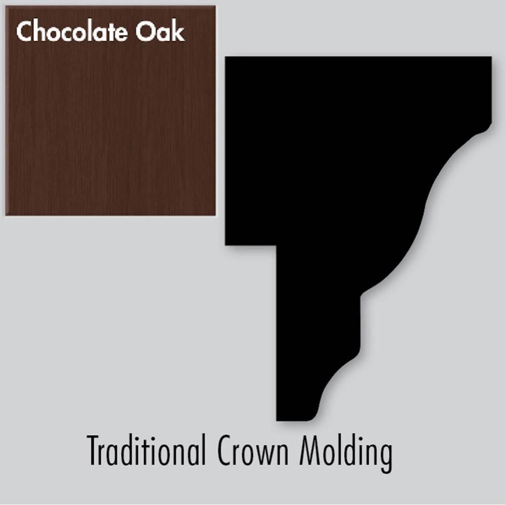 2 X 1.25 X 72 Traditional Crown Strip Choc Oak