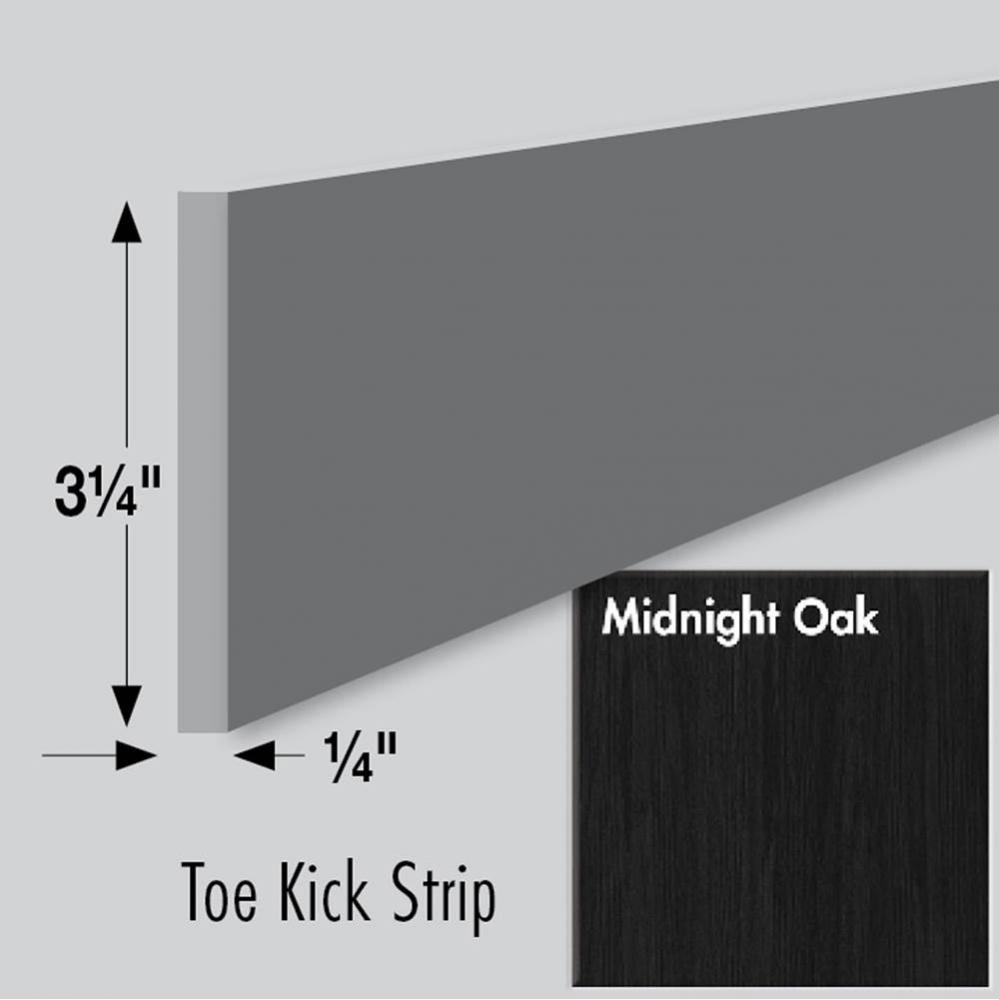 3.25 X .25 X 84 Toe Kick Strip Midnight Oak