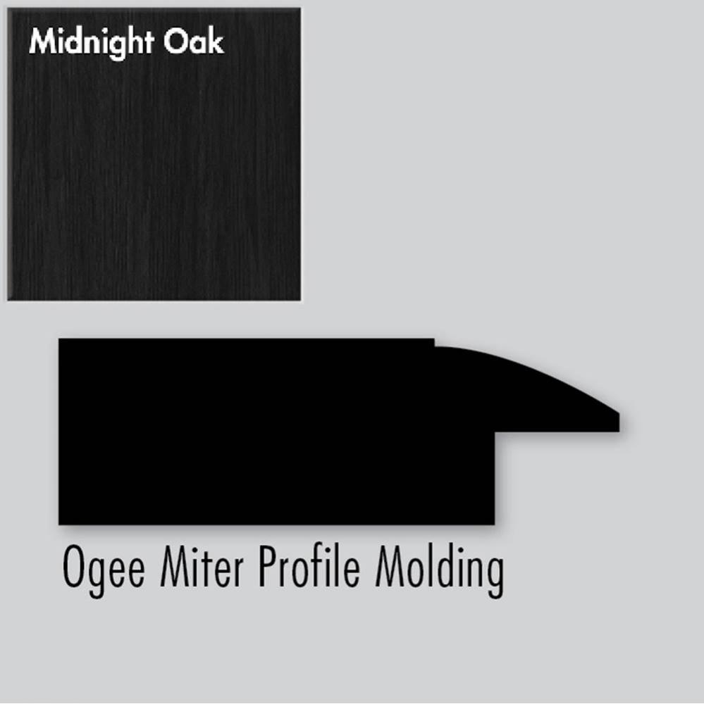 2.25 X .75 X 72 Molding Ogee Miter Midnight Oak