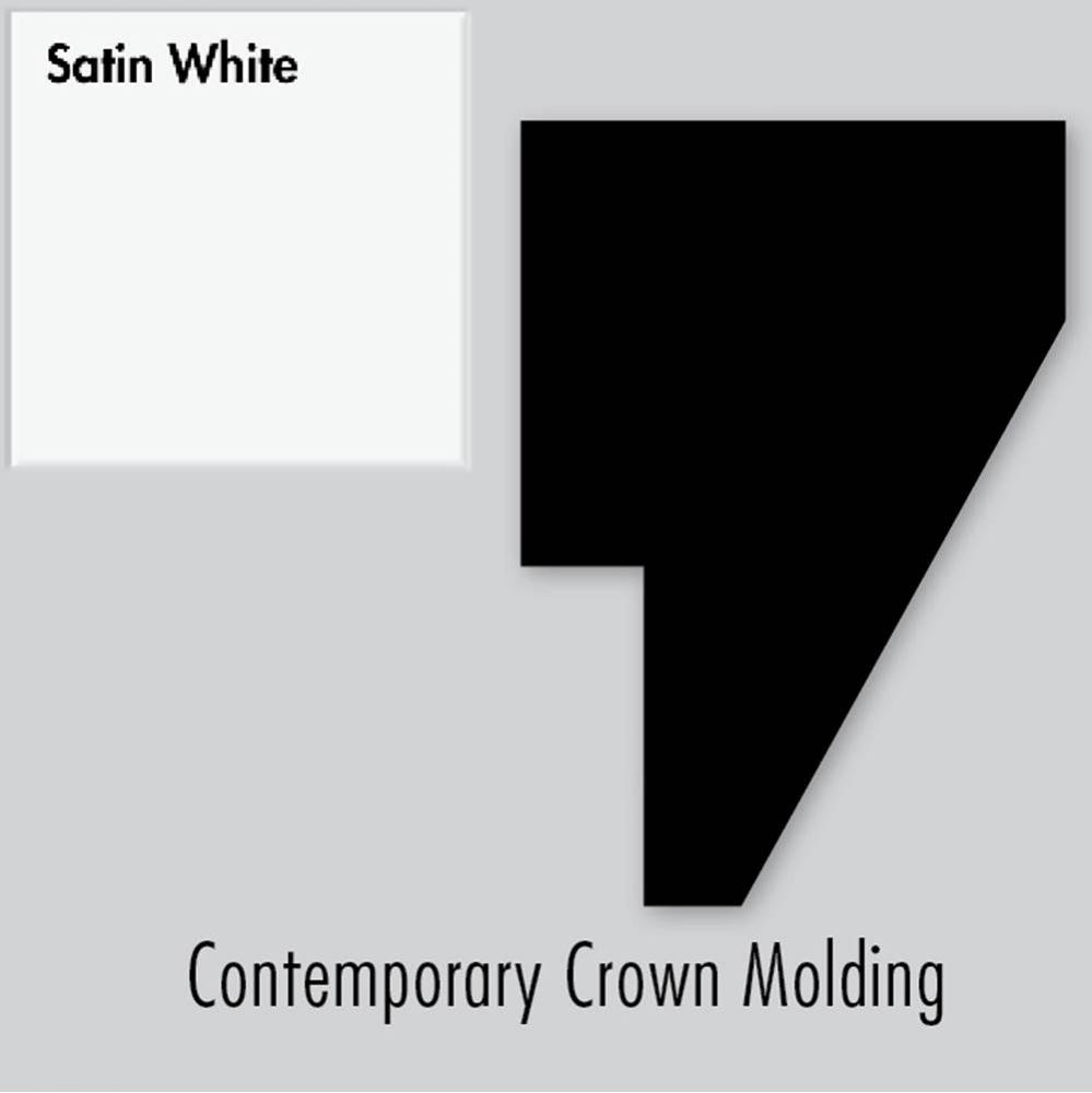 1.75 X 1.25 X 72 Contemp Crown Strip Sat White