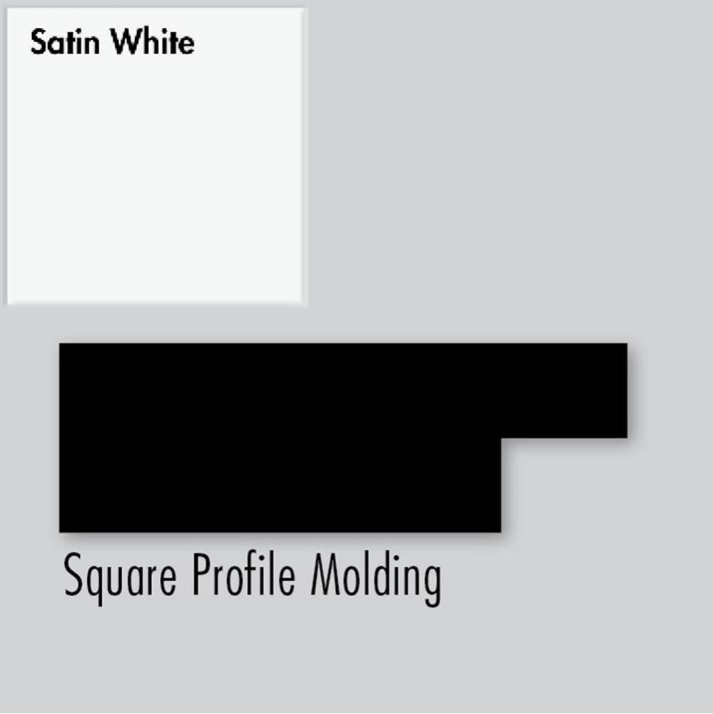 2.25 X .75 X 72 Molding Square Sat White