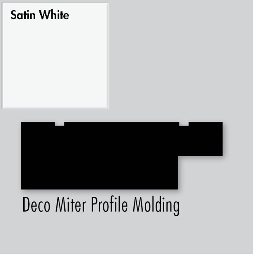 2.25 X .75 X 72 Molding Deco Miter Sat White