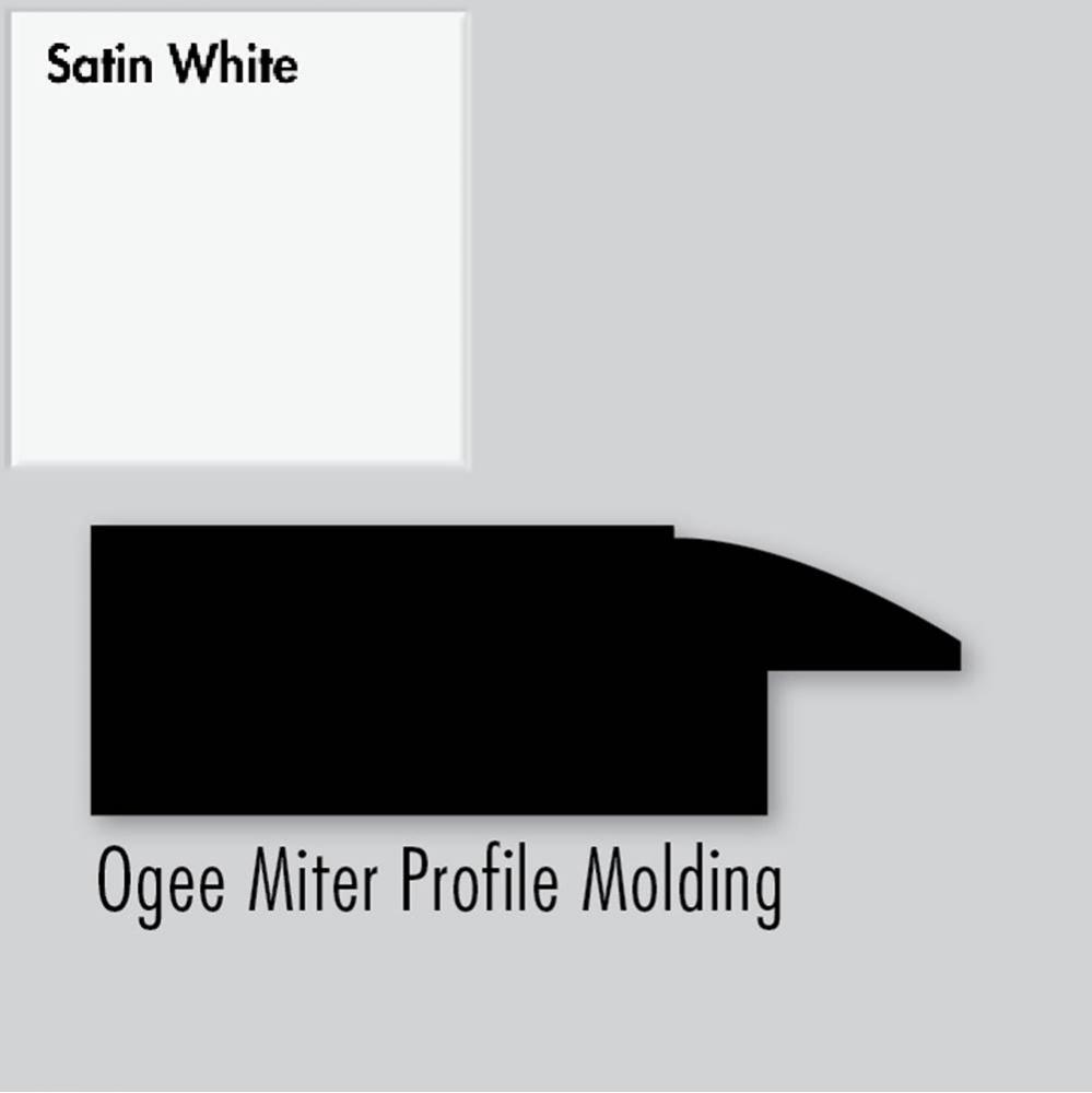2.25 X .75 X 72 Molding Ogee Miter Sat White