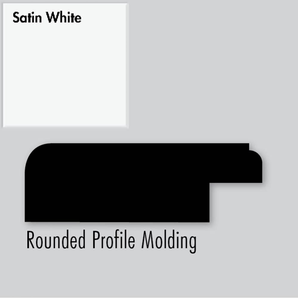 2.25 X .75 X 72 Molding Round Sat White