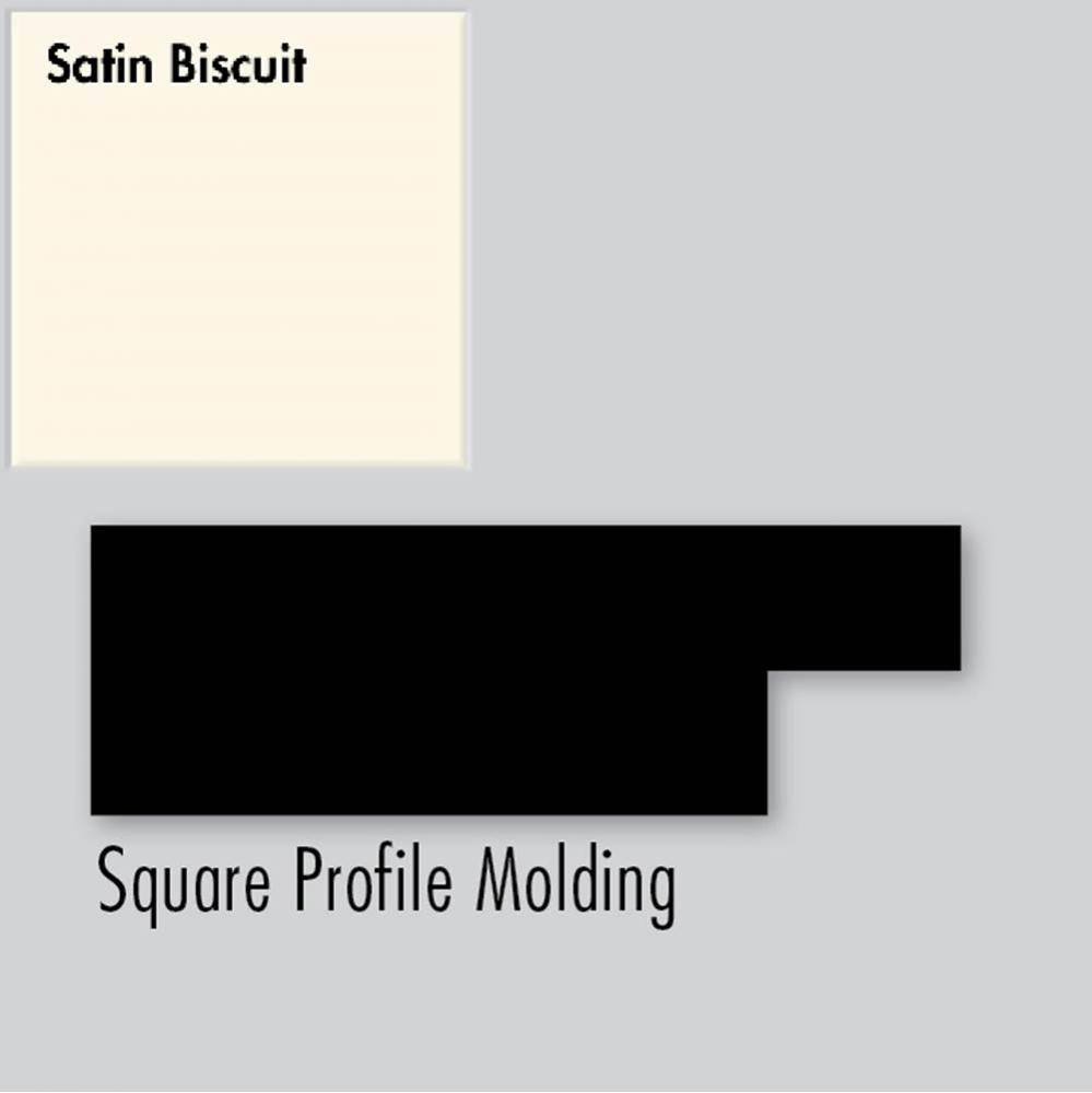 2.25 X .75 X 72 Molding Square Sat Biscuit
