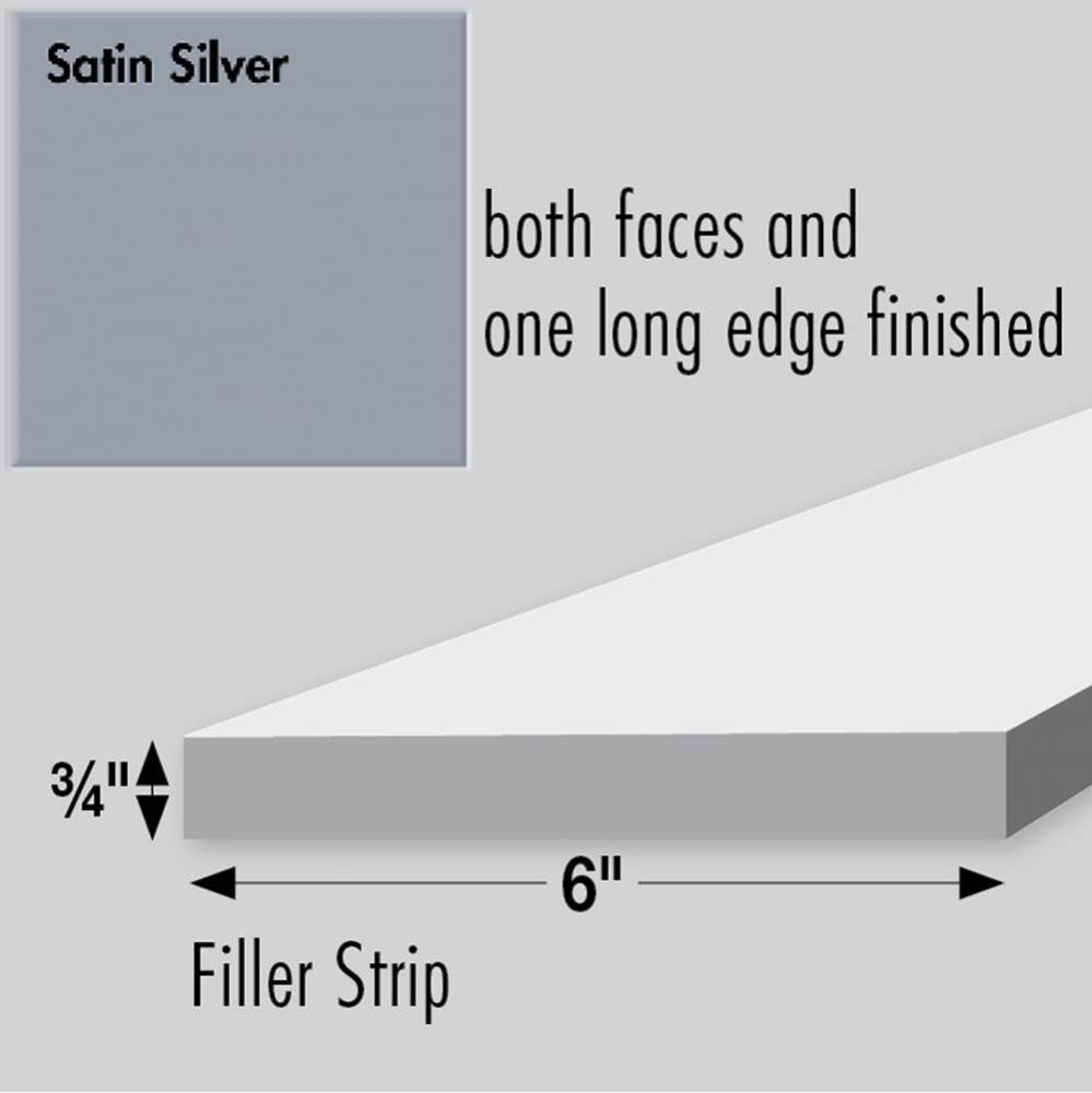 6 X .75 X 36 Filler Sat Silver