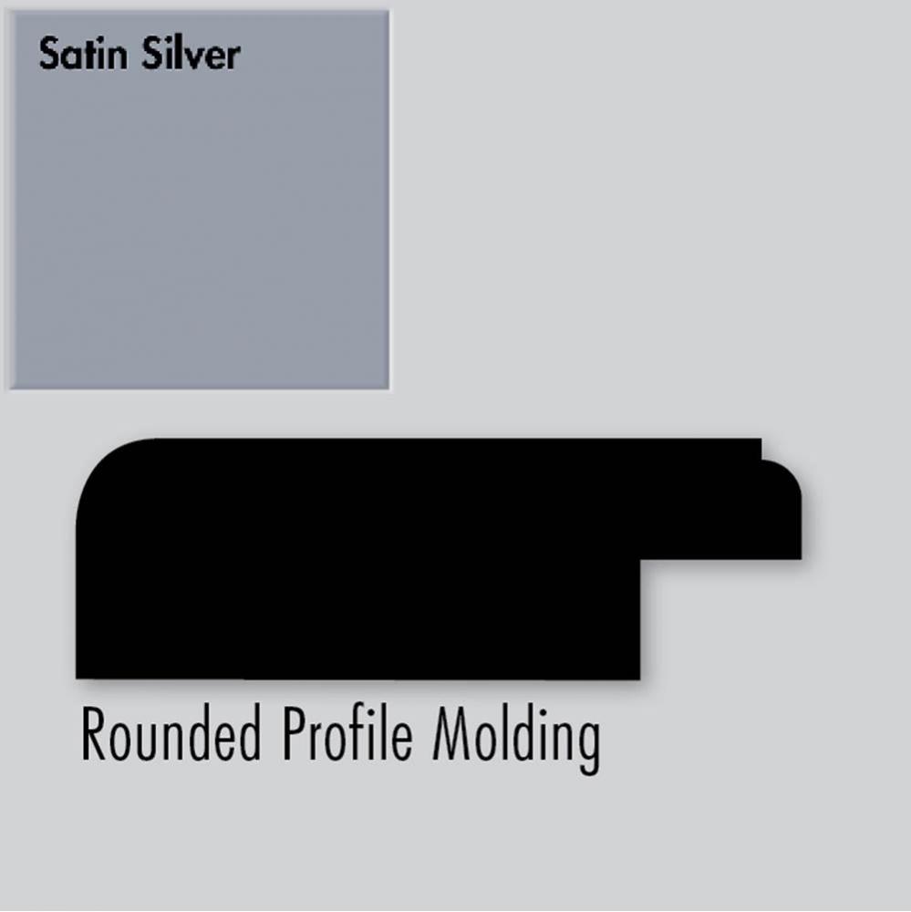 2.25 X .75 X 72 Molding Round Sat Silver