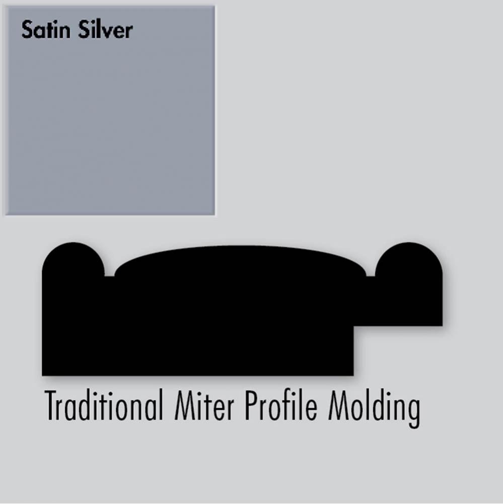 2.25 X .75 X 72 Molding Miter Sat Silver