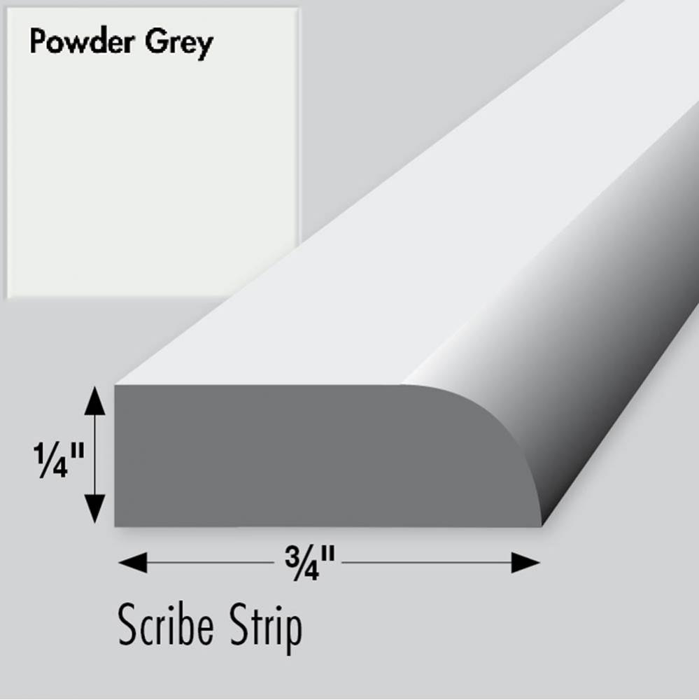 .75 X .25 X 48 Scribe Powder Grey