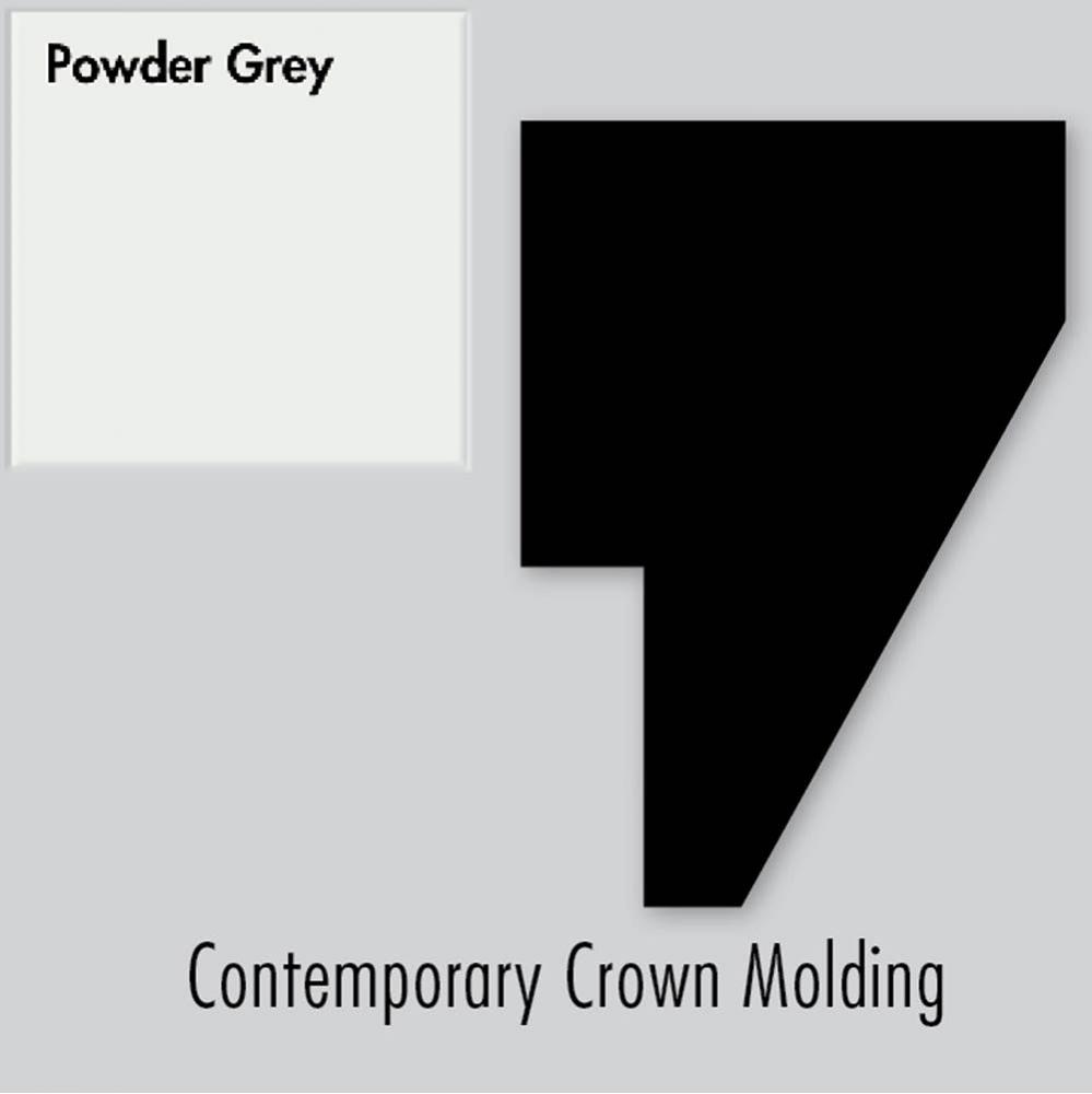 1.75 X 1.25 X 72 Contemp Crown Strip Powder Grey