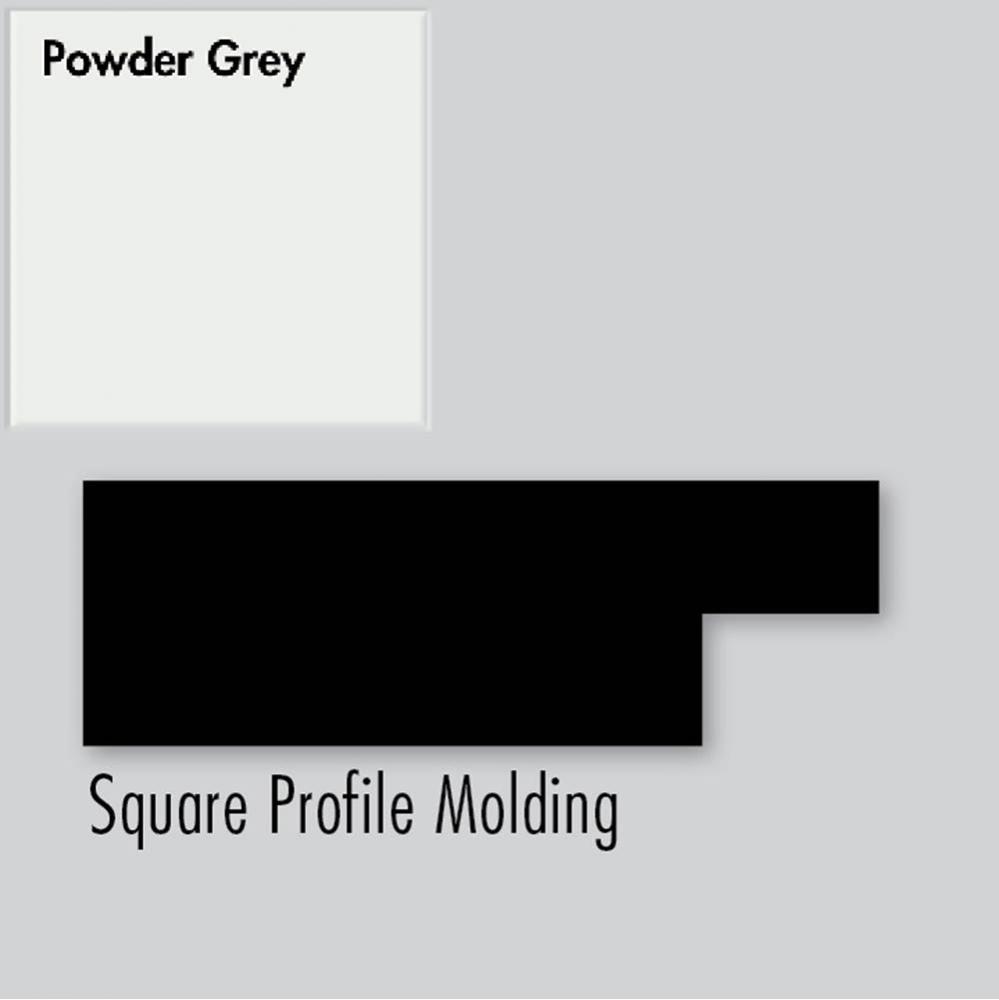 2.25 X .75 X 72 Molding Square Powder Grey