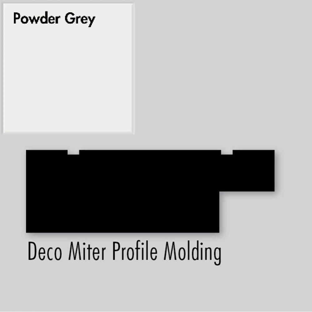 2.25 X .75 X 72 Molding Deco Miter Powder Grey