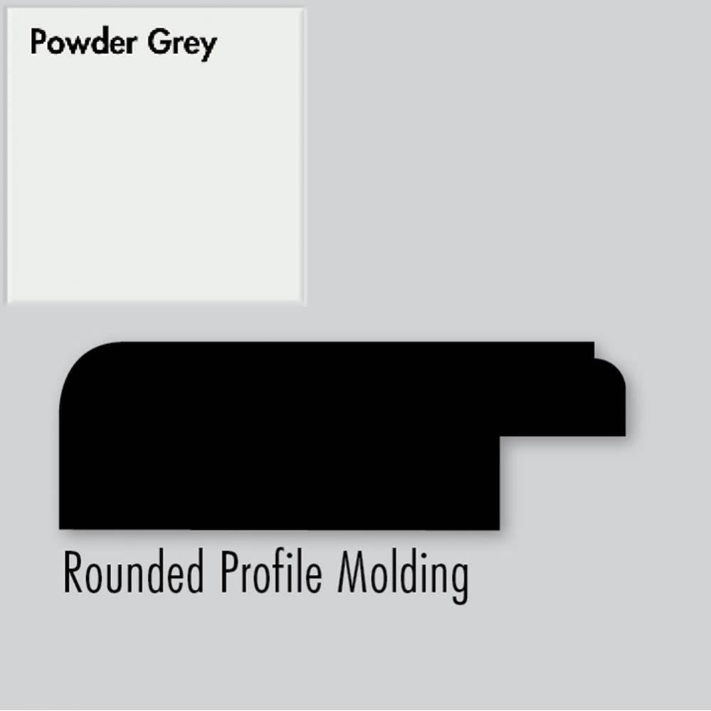 2.25 X .75 X 72 Molding Round Powder Grey
