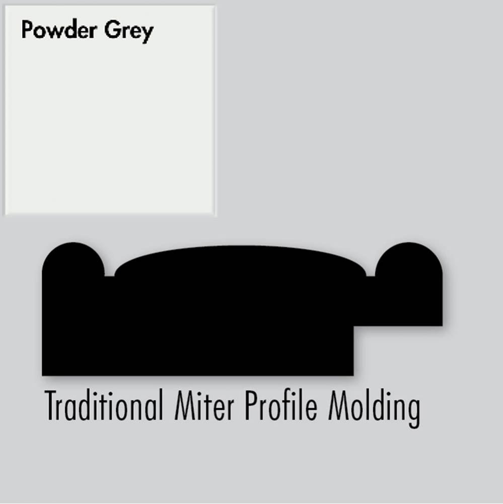 2.25 X .75 X 72 Molding Miter Powder Grey