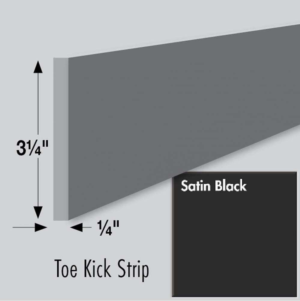 3.25 X .25 X 84 Toe Kick Strip Sat Black