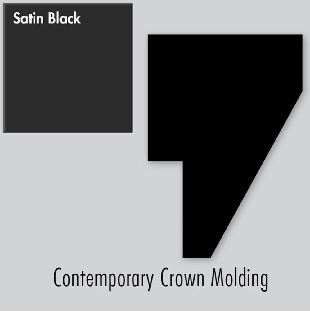 1.75 X 1.25 X 72 Contemp Crown Strip Sat Black