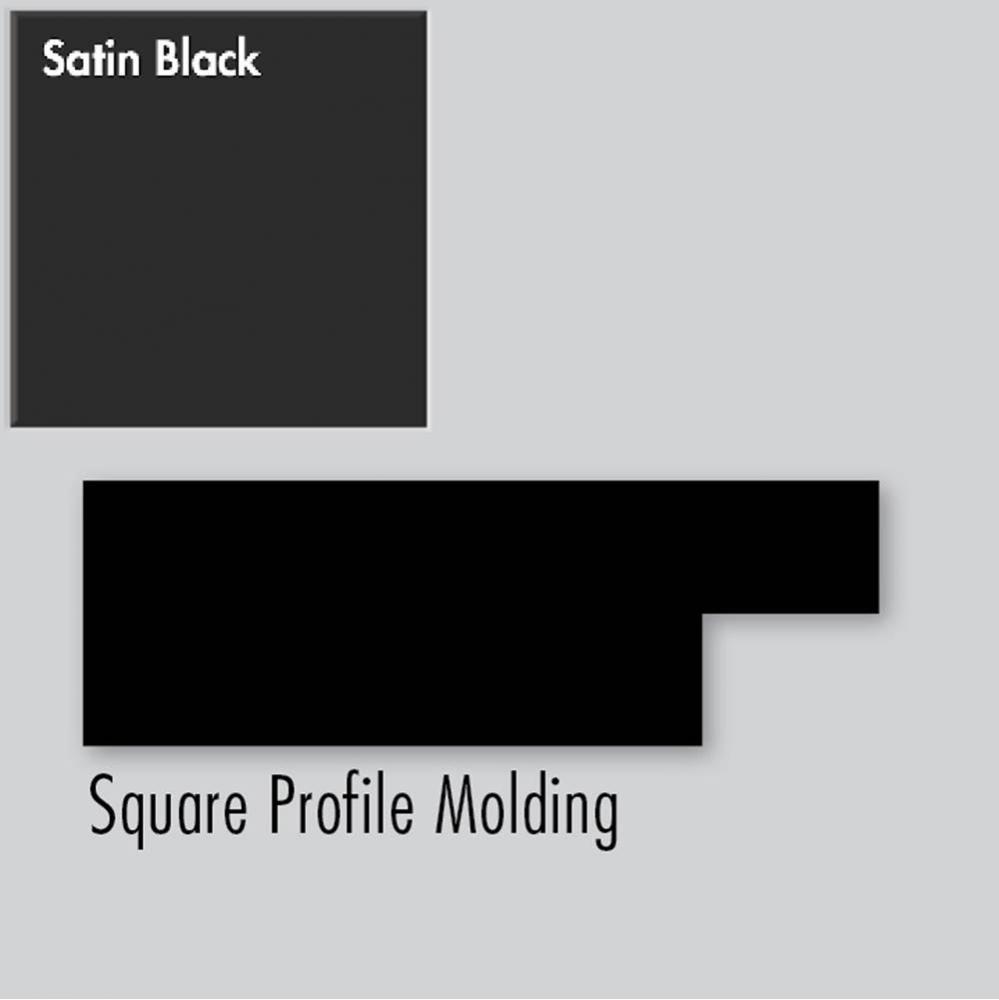 2.25 X .75 X 72 Molding Square Sat Black