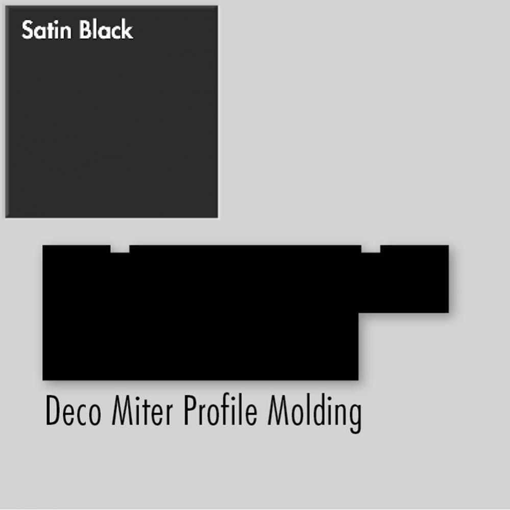 2.25 X .75 X 72 Molding Deco Miter Sat Black