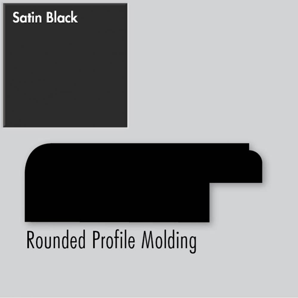 2.25 X .75 X 72 Molding Round Sat Black