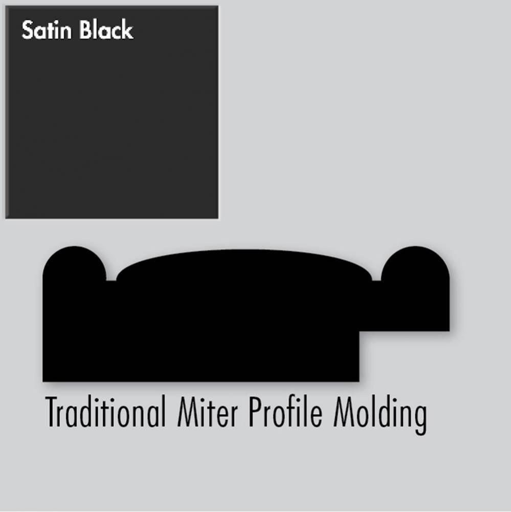 2.25 X .75 X 72 Molding Miter Sat Black
