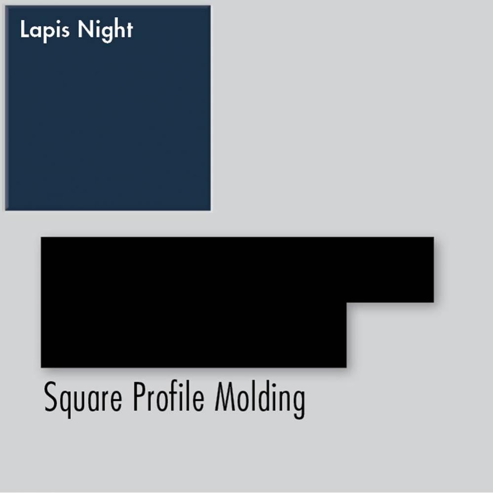 2.25 X .75 X 72 Mirror Molding Square Lapis Night
