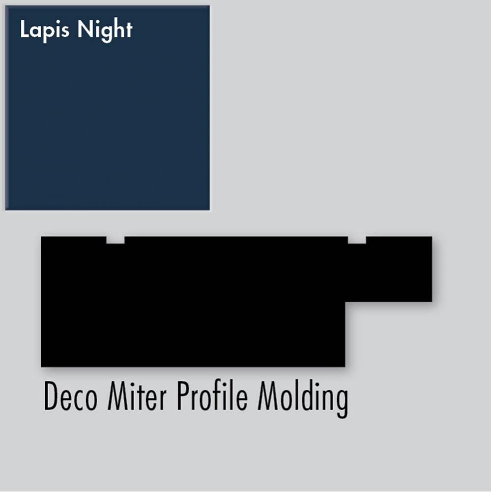2.25 X .75 X 72 Mirror Molding Deco Miter Lapis Night