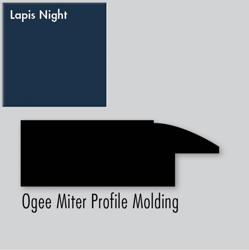 2.25 X .75 X 72 Molding Ogee Miter Lapis Night