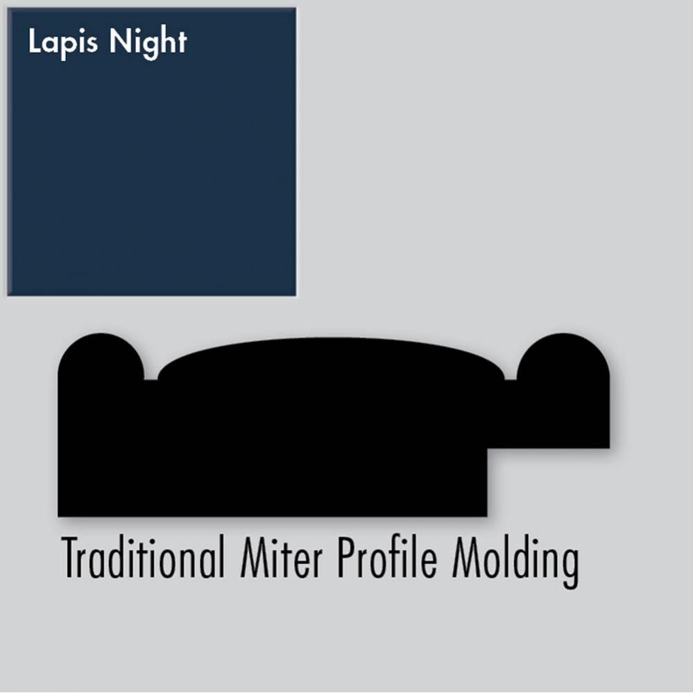 2.25 X .75 X 72 Mirror Molding Classic Miter Lapis Night