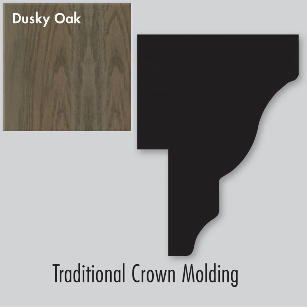 2 X 1.25 X 72 Traditional Crown Strip Dusky Oak