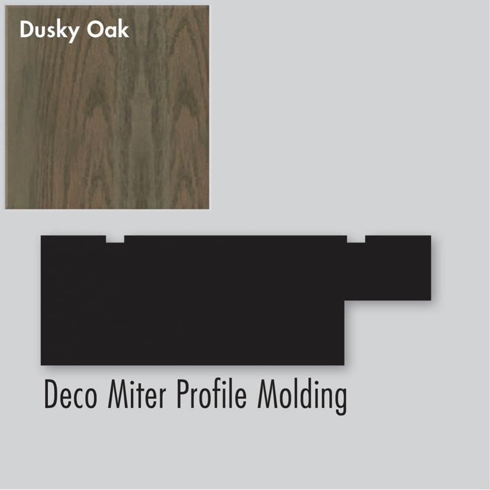2.25 X .75 X 72 Molding Deco Miter Dusky Oak