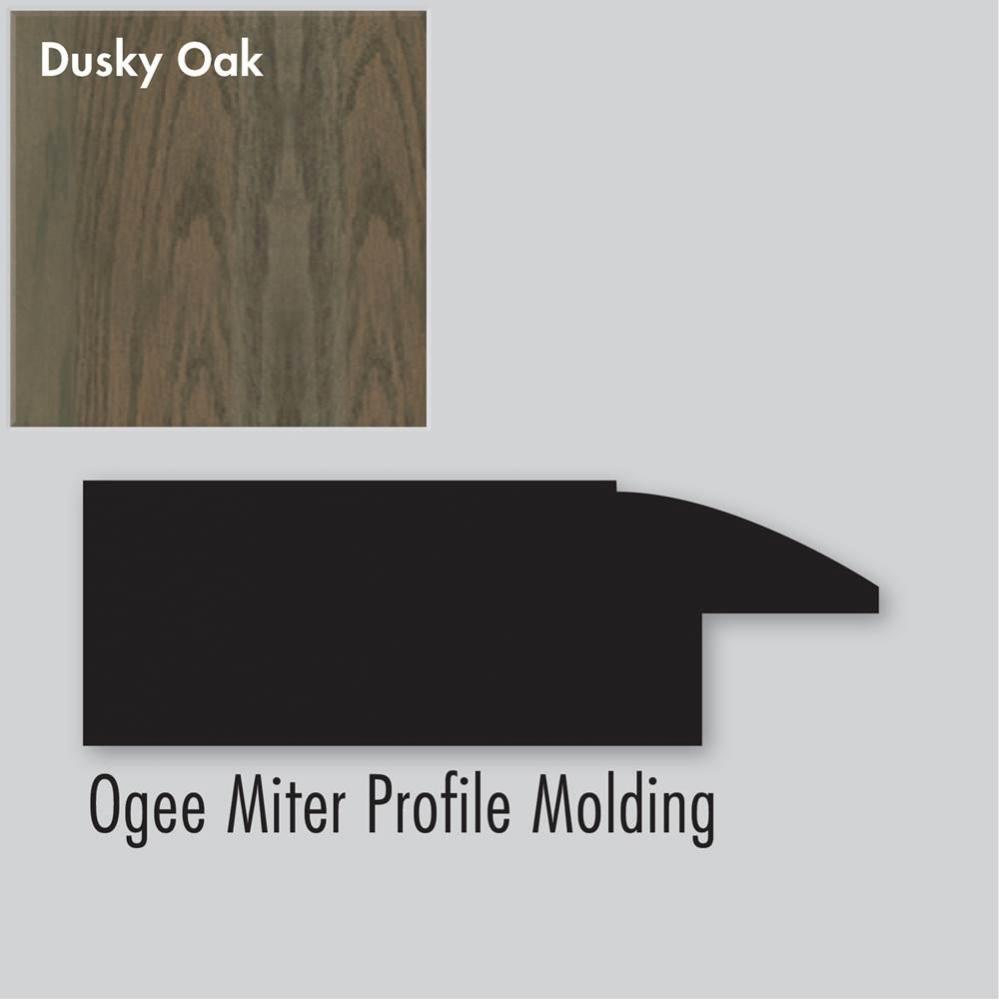 2.25 X .75 X 72 Molding Ogee Miter Dusky Oak