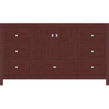 Strasser Woodenwork 50.265 - 60 X 18.5 X 34.5 Alki Essence Vanity Slab Dk Cherry Sb