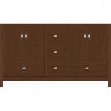 Strasser Woodenwork 51.660 - 60 X 21 X 34.5 Alki Essence Vanity Slab Pecan Cherry Db