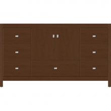 Strasser Woodenwork 51.662 - 60 X 21 X 34.5 Alki Essence Vanity Slab Pecan Cherry Sb