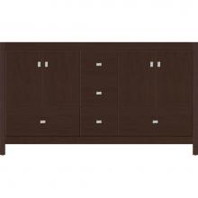 Strasser Woodenwork 50.147 - 60 X 18.5 X 34.5 Alki Essence Vanity Slab Choc Cherry Db